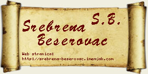 Srebrena Beserovac vizit kartica